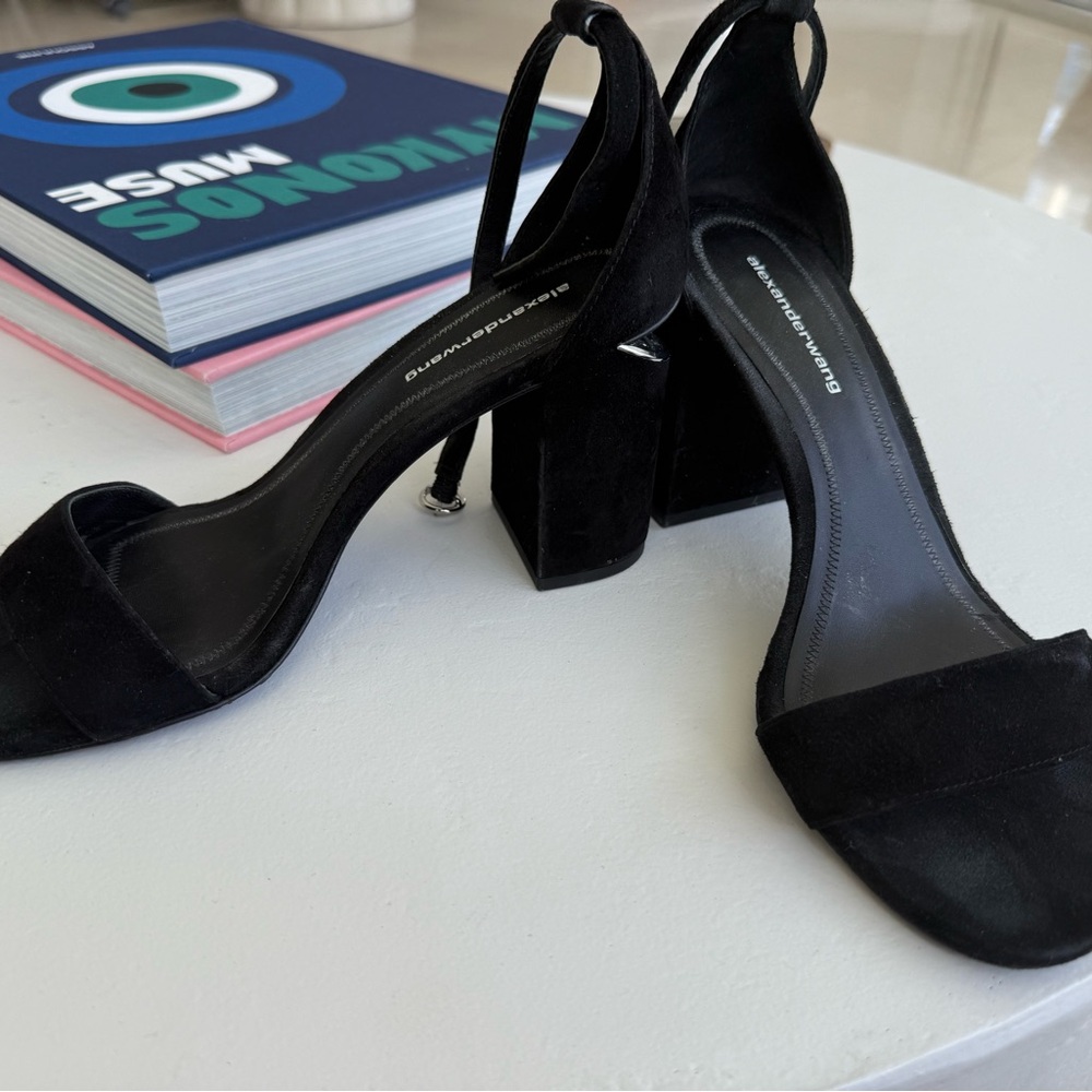 Alexander Wang Women's Black Suede Block Heels - Size 38